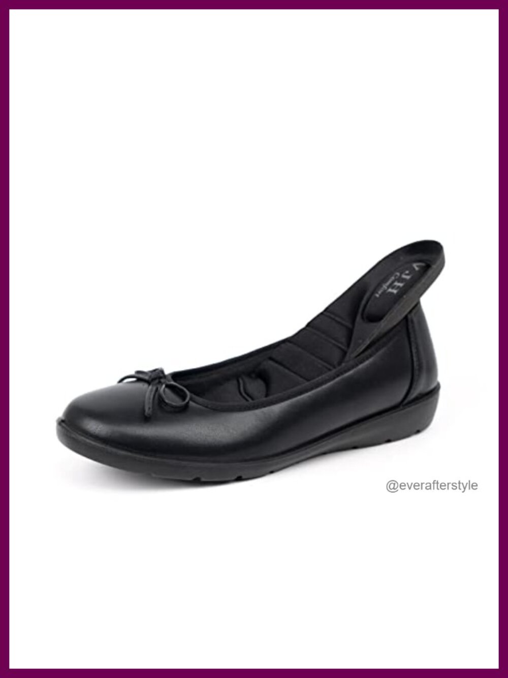 Women's Mary Jane Flats Round Toe Arch Support Walking Shoes Faux Leather